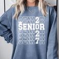 Senior 2027 Class Of 2027 Graduation Senior Grad 2027 Comfort Colors Sweatshirt Blue Jean