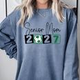 Senior 2027 Soccer Mom Final Season Class Of 2027 Graduation Comfort Colors Sweatshirt Blue Jean