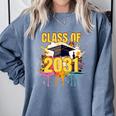 Senior 31 Class Of 2031 Back To School Graduation 2031 Comfort Colors Sweatshirt Blue Jean