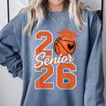 Senior Basketball Class Of 2026 Crew Basketball Graduation Comfort Colors Sweatshirt Blue Jean