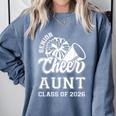 Senior Cheerleader Aunt Cheer Class Of 2026 Graduation Women Comfort Colors Sweatshirt Blue Jean