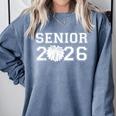 Senior Cheerleader Cheer Class Of 2026 Graduation Graduate Comfort Colors Sweatshirt Blue Jean