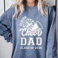 Senior Cheerleader Dad Cheer Class Of 2026 Graduation Men Comfort Colors Sweatshirt Blue Jean