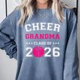 Senior Cheerleader Grandma Cheer Class Of 2026 Graduation Comfort Colors Sweatshirt Blue Jean