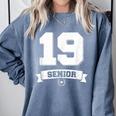 Senior Class Of 2019 Graduation School College Comfort Colors Sweatshirt Blue Jean