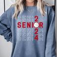 Senior Class Of 2024 Graduation 2024 Maroon Basketball Comfort Colors Sweatshirt Blue Jean