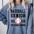 Senior Class Of 2025 Baseball Senior Night Graduation Party Comfort Colors Sweatshirt Blue Jean