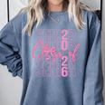 Senior Class Of 2026 Coquette Bow Graduation 2026 Girl Women Comfort Colors Sweatshirt Blue Jean