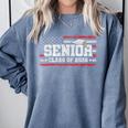 Senior Class 2026 Graduation American Flag Senior 2026 Comfort Colors Sweatshirt Blue Jean