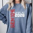 Senior Class Of 2026 Graduation Grad 26 Comfort Colors Sweatshirt Blue Jean