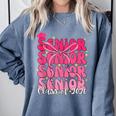Senior Class Of 2026 Pink Coquette Bow Graduation 2026 Comfort Colors Sweatshirt Blue Jean