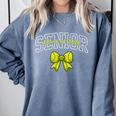 Senior Class Of 2026 Tennis Coquette Bow Graduation Premium Comfort Colors Sweatshirt Blue Jean