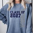 Senior Class Of 2027 Graduation Year High School & College Comfort Colors Sweatshirt Blue Jean