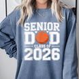Senior Dad Class Of 2026 Cute Basketball Dad Graduation 2026 Comfort Colors Sweatshirt Blue Jean