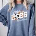 Senior Dad Class Of 2026 Soccer Ball Graduation Comfort Colors Sweatshirt Blue Jean