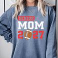 Senior Football Mom 2027 Team Class Of 2027 Graduation Mom Comfort Colors Sweatshirt Blue Jean