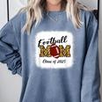 Senior Football Mom Class Of 2025 Graduation Graduate Comfort Colors Sweatshirt Blue Jean