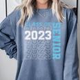 Senior Graduation Class Of 2023 Cute Senior 2023 Comfort Colors Sweatshirt Blue Jean