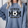 Senior Mom 2025 Soccer Mom Class Of 2025 Graduation Comfort Colors Sweatshirt Blue Jean