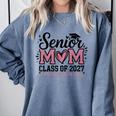 Senior Mom 2027 Class Of 2027 Graduation Proud Senior Mother Comfort Colors Sweatshirt Blue Jean