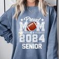 Senior Mom Class Of 2024 Football Proud Mom Graduation Comfort Colors Sweatshirt Blue Jean
