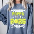 Senior Poppa 2025 Tennis Class Of 2025 Graduation Comfort Colors Sweatshirt Blue Jean