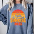 Senior Sunrise Class Of 2026 Graduation Proud Graduate Retro Comfort Colors Sweatshirt Blue Jean