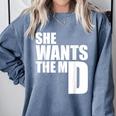She Wants The MD Shirt Medical Graduation Doctor Comfort Colors Sweatshirt Blue Jean