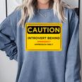 A Simple Yellow Warning Sign For Introvert Comfort Colors Sweatshirt Blue Jean A Simple Yellow Warning Sign For Introvert Comfort Colors Sweatshirt Blue Jean