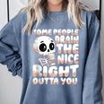Skeleton Coffee Lover Introvert Comfort Colors Sweatshirt Blue Jean