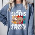 Sloth For Sloth Lover Men Women Kids Introvert Comfort Colors Sweatshirt Blue Jean Sloth For Sloth Lover Men Women Kids Introvert Comfort Colors Sweatshirt Blue Jean