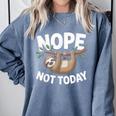 Sloth Shirts Cute Introvert Nope Not Today Sloth Comfort Colors Sweatshirt Blue Jean Sloth Shirts Cute Introvert Nope Not Today Sloth Comfort Colors Sweatshirt Blue Jean