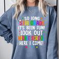 So Long 5th Grade Graduation Middle School Here I Come Kids Comfort Colors Sweatshirt Blue Jean