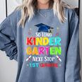So Long Kindergarten Graduation 2025 Graduate 1st Grade Comfort Colors Sweatshirt Blue Jean