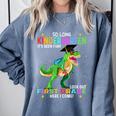 So Long Kindergarten Graduation Class 2025 Dinosaur Kids Comfort Colors Sweatshirt Blue Jean