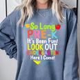 So Long Pre-K Kindergarten Here I Come Graduation Kids Comfort Colors Sweatshirt Blue Jean
