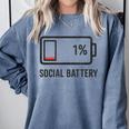 Social Battery 1 Shirt Introvert Anti Social Tee Gif Comfort Colors Sweatshirt Blue Jean Social Battery 1 Shirt Introvert Anti Social Tee Gif Comfort Colors Sweatshirt Blue Jean