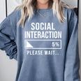 Social Battery Low Introvert Loading Bar Sarcasm Comfort Colors Sweatshirt Blue Jean Social Battery Low Introvert Loading Bar Sarcasm Comfort Colors Sweatshirt Blue Jean