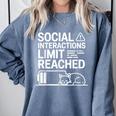 Social Interactions Limit Reached Introvert Tired Comfort Colors Sweatshirt Blue Jean Social Interactions Limit Reached Introvert Tired Comfort Colors Sweatshirt Blue Jean