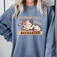 Social Meter Recharge Social Meter For Introverts Comfort Colors Sweatshirt Blue Jean Social Meter Recharge Social Meter For Introverts Comfort Colors Sweatshirt Blue Jean