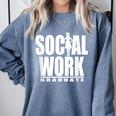 Social Work Graduate TShirt College Graduation Comfort Colors Sweatshirt Blue Jean