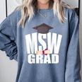 Social Work MSW Graduation Masters Degree Worker 2020 Comfort Colors Sweatshirt Blue Jean