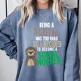 Social Work Student Masters Degree Graduation Comfort Colors Sweatshirt Blue Jean