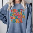 In My Social Worker Era Cute Social Worker Graduation MSW Comfort Colors Sweatshirt Blue Jean