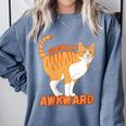 SOCIALLY AWKWARD FUNNY CAT ANTISOCIAL INTROVERT WEIRD Comfort Colors Sweatshirt Blue Jean SOCIALLY AWKWARD FUNNY CAT ANTISOCIAL INTROVERT WEIRD Comfort Colors Sweatshirt Blue Jean