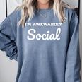 Socially Awkward I'm Awkwardly Social Introvert Premium Tri-Blend Comfort Colors Sweatshirt Blue Jean Socially Awkward I'm Awkwardly Social Introvert Premium Tri-Blend Comfort Colors Sweatshirt Blue Jean