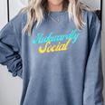 Socially Awkward Introvert Retro Anxious Awkwardly Social Comfort Colors Sweatshirt Blue Jean Socially Awkward Introvert Retro Anxious Awkwardly Social Comfort Colors Sweatshirt Blue Jean
