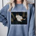 Sorry I Can’t Go I’m An Indoor Cat Introvert Meme Comfort Colors Sweatshirt Blue Jean Sorry I Can’t Go I’m An Indoor Cat Introvert Meme Comfort Colors Sweatshirt Blue Jean