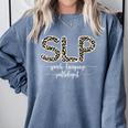 Speech Therapy Graduation For CCC-SLP Therapist Comfort Colors Sweatshirt Blue Jean