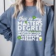 St Patricks Day Masters Degree MSW Graduation Social Work Comfort Colors Sweatshirt Blue Jean